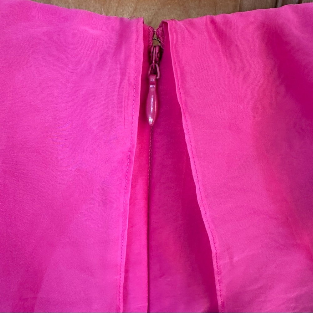 Abercrombie & Fitch Tiered Organza Pink Mini Dress MP - Picture 6 of 10
